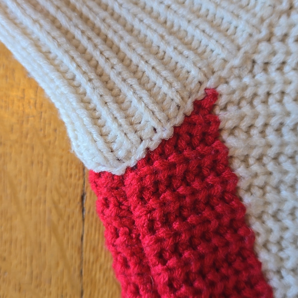 Sanctuary, Mock Neck Sweater, Ivory/Red/Black, EUC, Women's L - Picture 5 of 10
